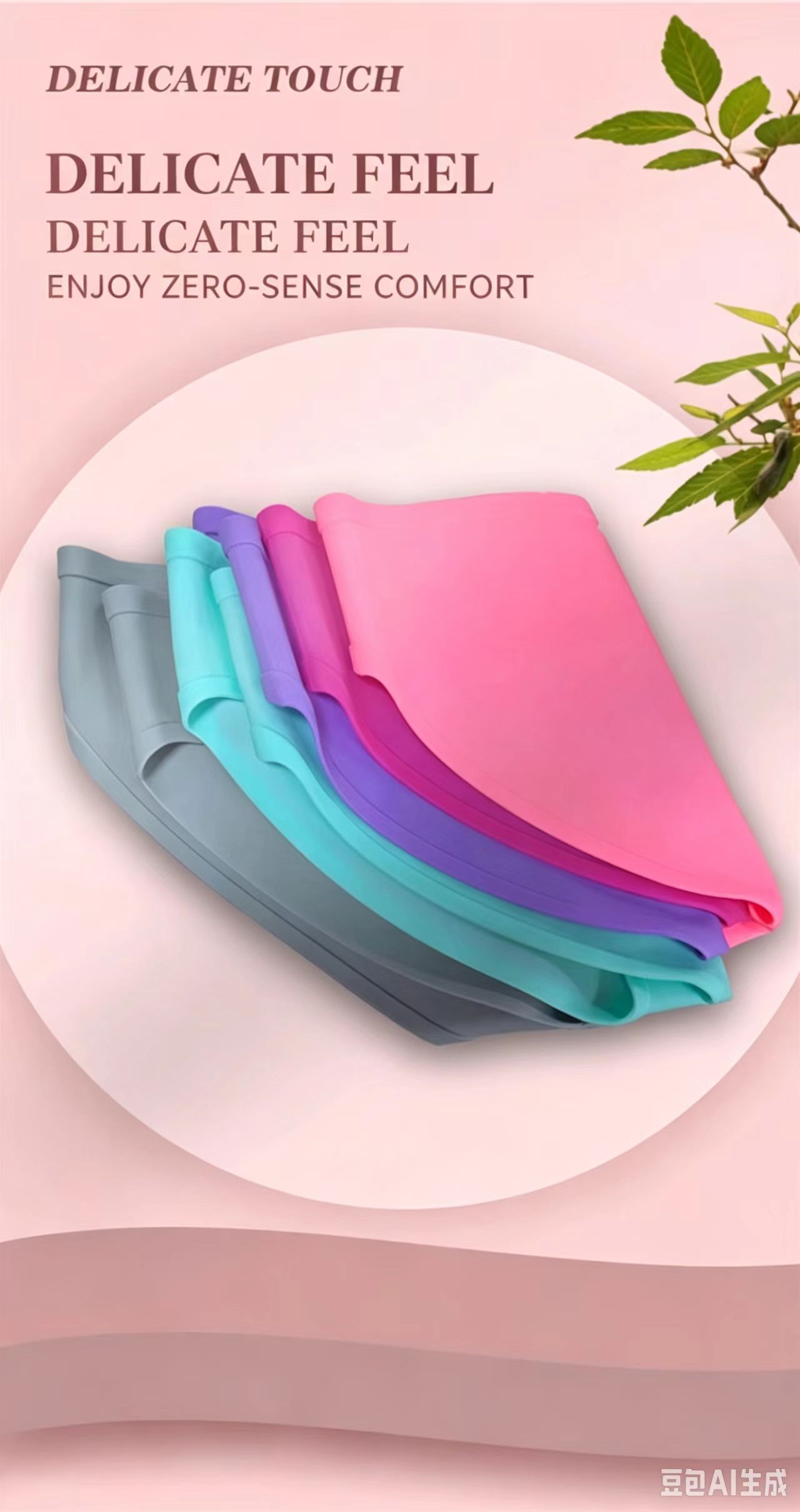 Underwear - กางเกงว่ายน้ำซิลิโคนเอวต่ำ กางเกงชั้นในซิลิกา ป้องกันความอับอายสำหรับผู้หญิง ระบายอากาศได้ดี สวมใส่สบาย