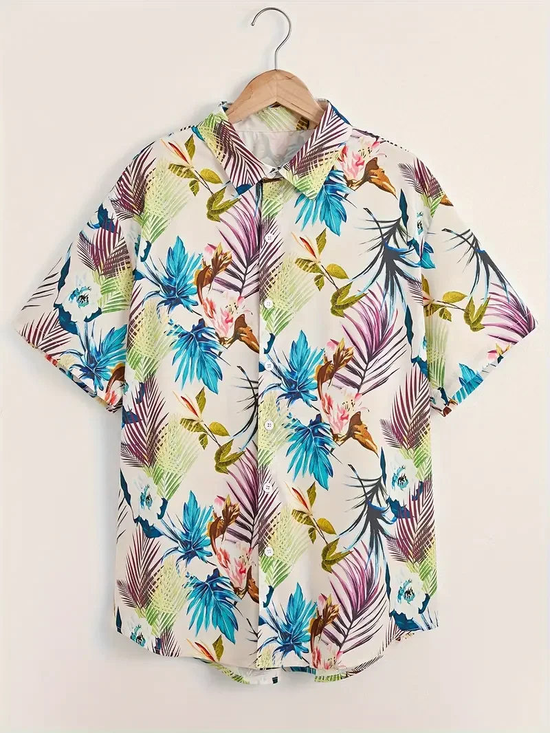 Short Sleeve Bowling Shirt Retro - เสื้อฮาวายลายลูกโบว์ลิ่งคลาสสิกสำหรับผู้ชาย เสื้อเชิ้ตแขนสั้นพิมพ์ลาย 3 มิติ สไตล์เรโทรแนวสตรีทสำหรับฤดูร้อน ทรงหลวม