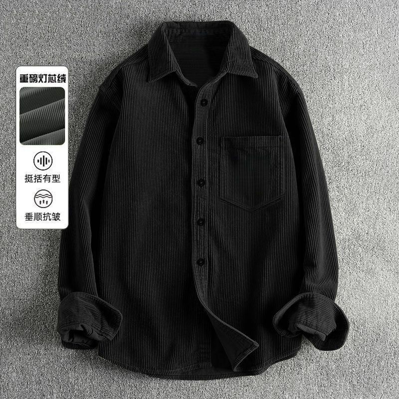 เสื้อเชิ้ตแขนยาวผ้าลูกฟูกสำหรั - Corduroy Button Up Shirt Men บทวิจารณ์และราคา