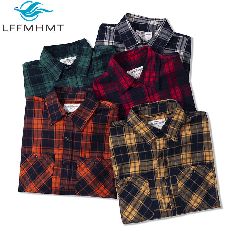 เสื้อเชิ้ตแฟลนเนลผู้ชายสไตล์คล - Flannel Plaid Shirt Heavy Weight บทวิจารณ์และราคา