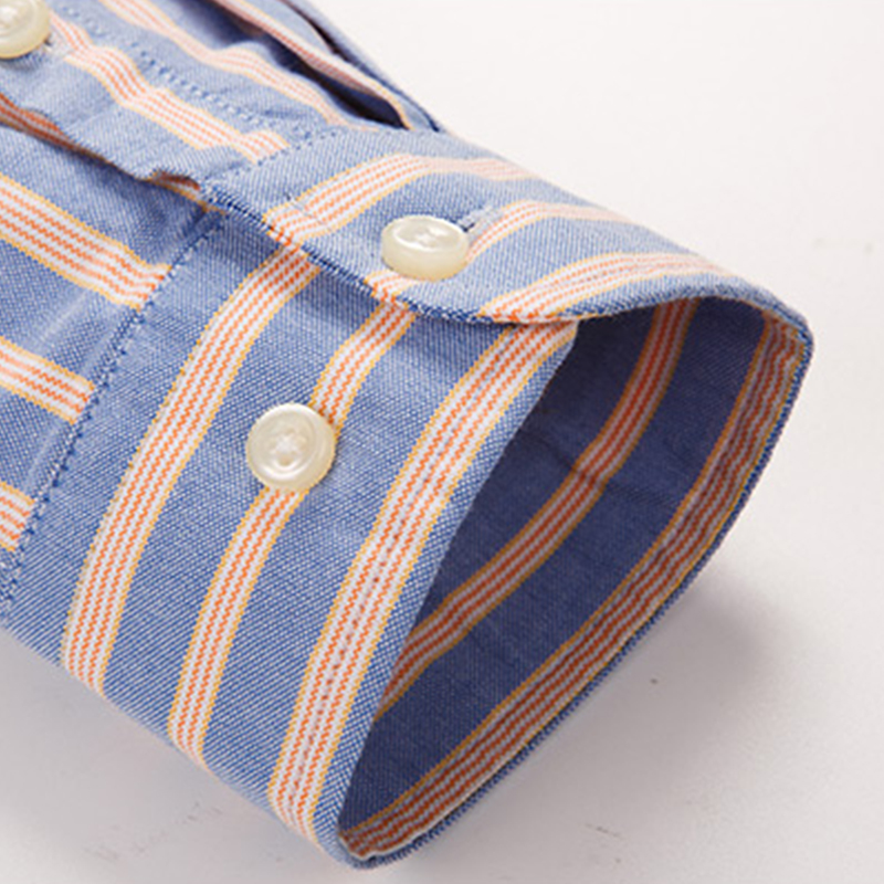 เสื้อเชิ้ตแขนยาวผู้ชายผ้าฝ้ายแ - Oxford Cotton Casual Shirt Business บทวิจารณ์และราคา