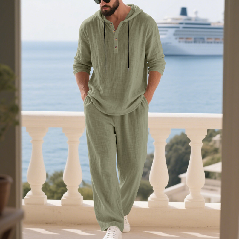 ชุดลำลองผู้ชายผ้าลินินสำหรับฤด - Mens Linen Shirt Long Sleeve บทวิจารณ์และราคา
