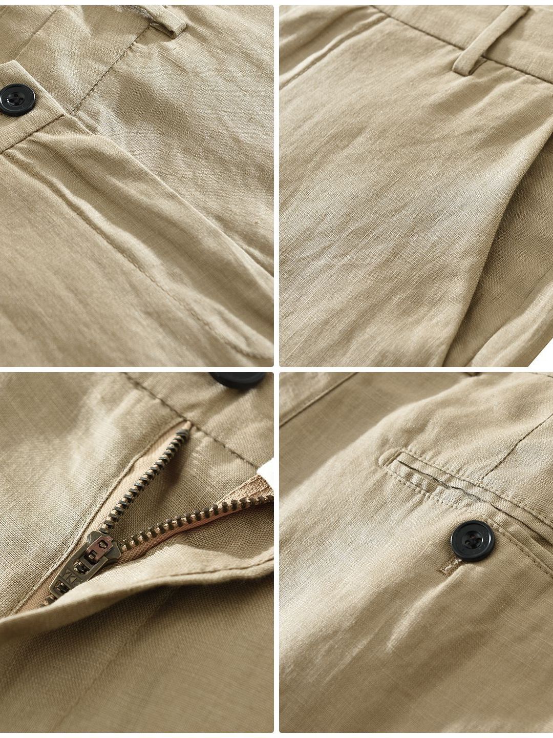 ชุดลำลองแขนสั้นผ้าลินินแท้สำหร - Mens Linen Shirt Long Sleeve บทวิจารณ์และราคา