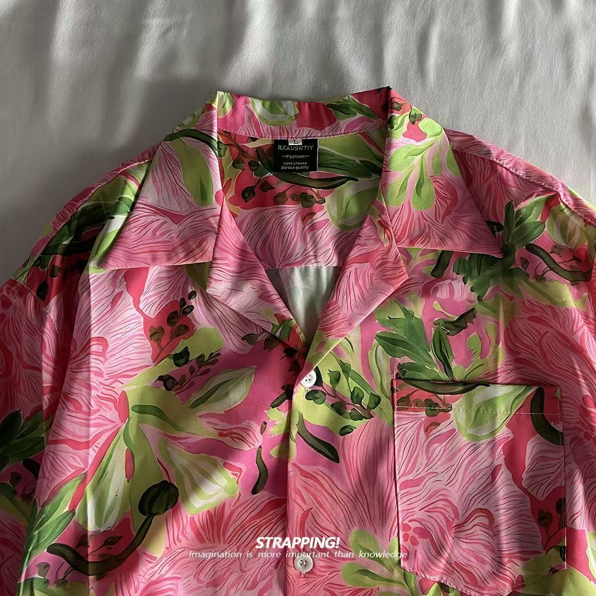 เสื้อเชิ้ตฮาวายลายกราฟฟิตี้ดอก - Vintage Hawaiian Floral Shirt บทวิจารณ์และราคา