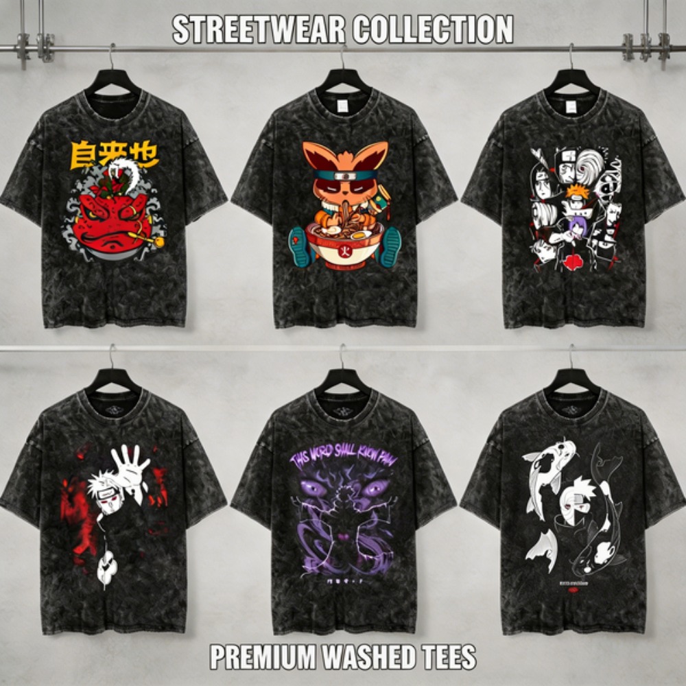 เสื้อยืดลาย Naruto สไตล์วินเทจ - Acid Wash Vintage Graphic T Shirt บทวิจารณ์และราคา