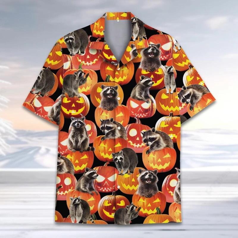 เสื้อเชิ้ตผู้ชายลายฮาโลวีนแฟชั - Vintage Hawaiian Floral Shirt บทวิจารณ์และราคา