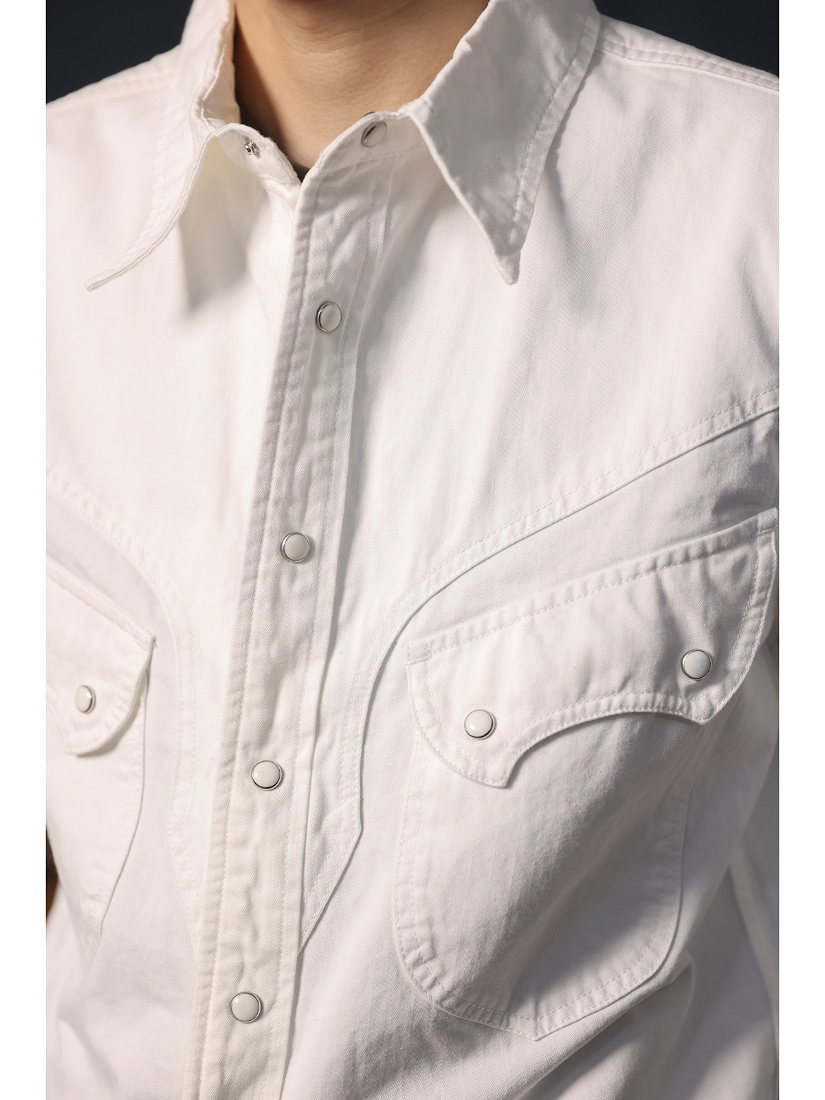 เสื้อเชิ้ตคาวบอยสไตล์ตะวันตกแบ - Mens Western Denim Pearl Snap Shirt บทวิจารณ์และราคา