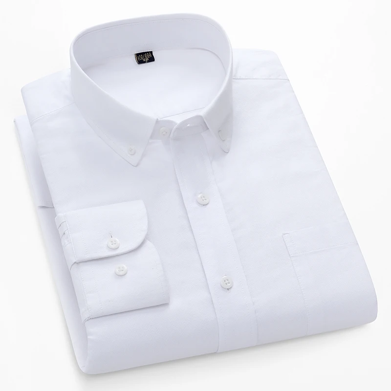 เสื้อเชิ้ตแขนยาวผ้าฝ้ายอ็อกซ์ฟ - Oxford Cotton Casual Shirt Business บทวิจารณ์และราคา