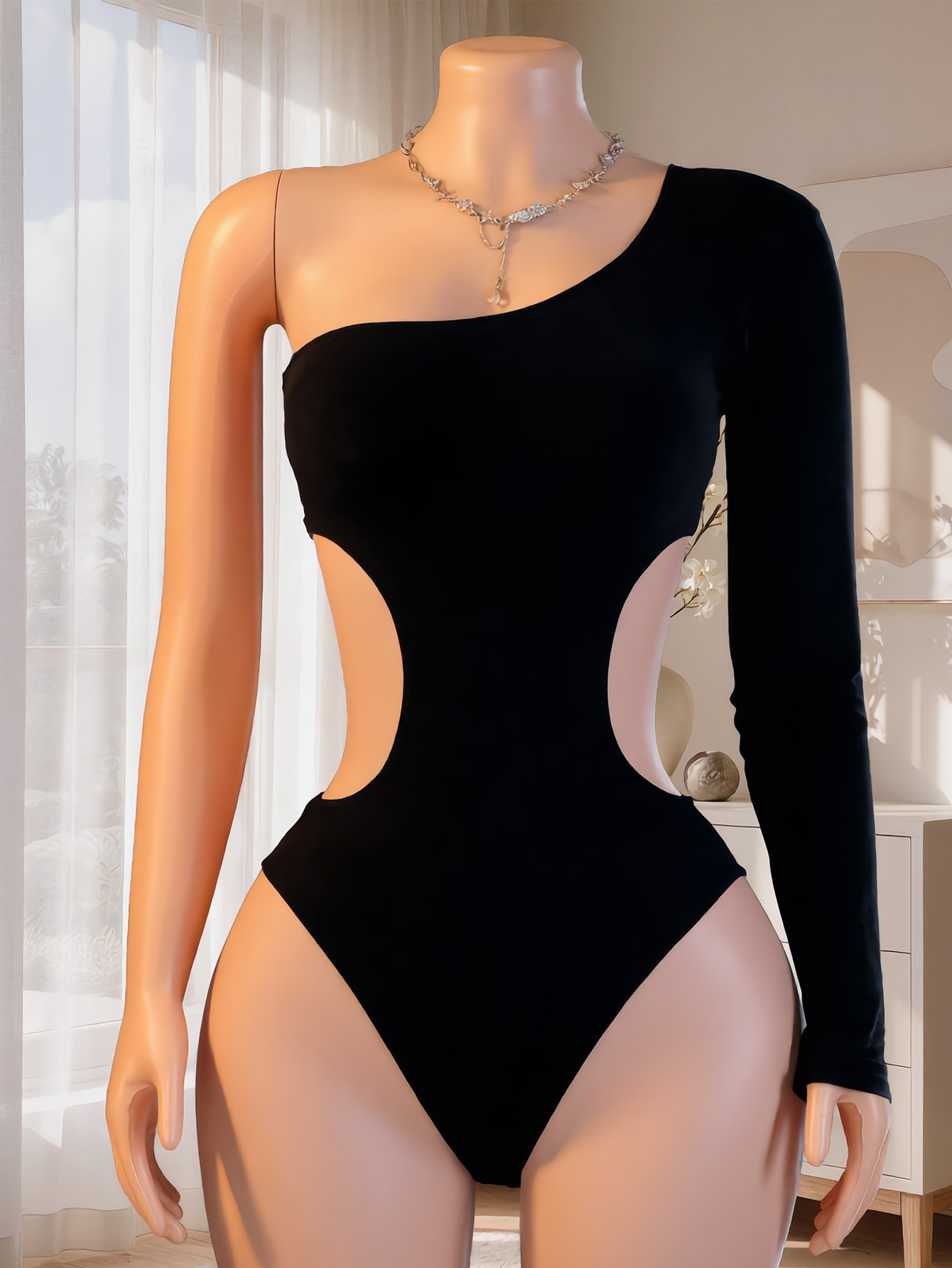 ชุดบอดี้สูทผู้หญิงแบบไหล่เดียว - Underwear บทวิจารณ์และราคา