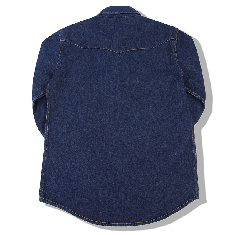 เสื้อเชิ้ตยีนส์วินเทจสไตล์อเมร - Mens Western Denim Pearl Snap Shirt บทวิจารณ์และราคา