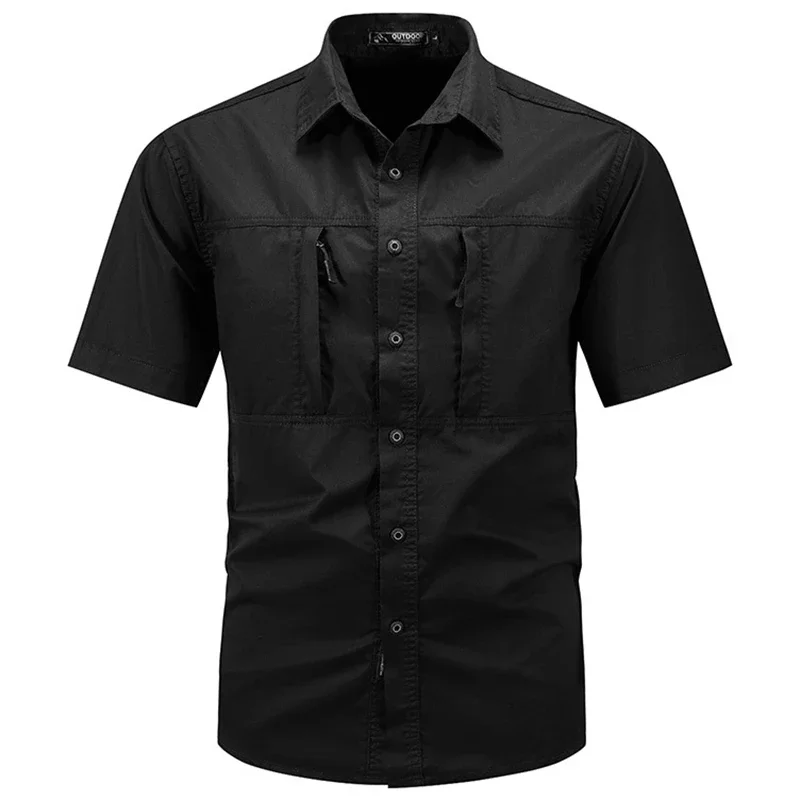 เสื้อเชิ้ตแขนสั้นผู้ชายสไตล์ทห - Tactical Military Shirt Cargo บทวิจารณ์และราคา