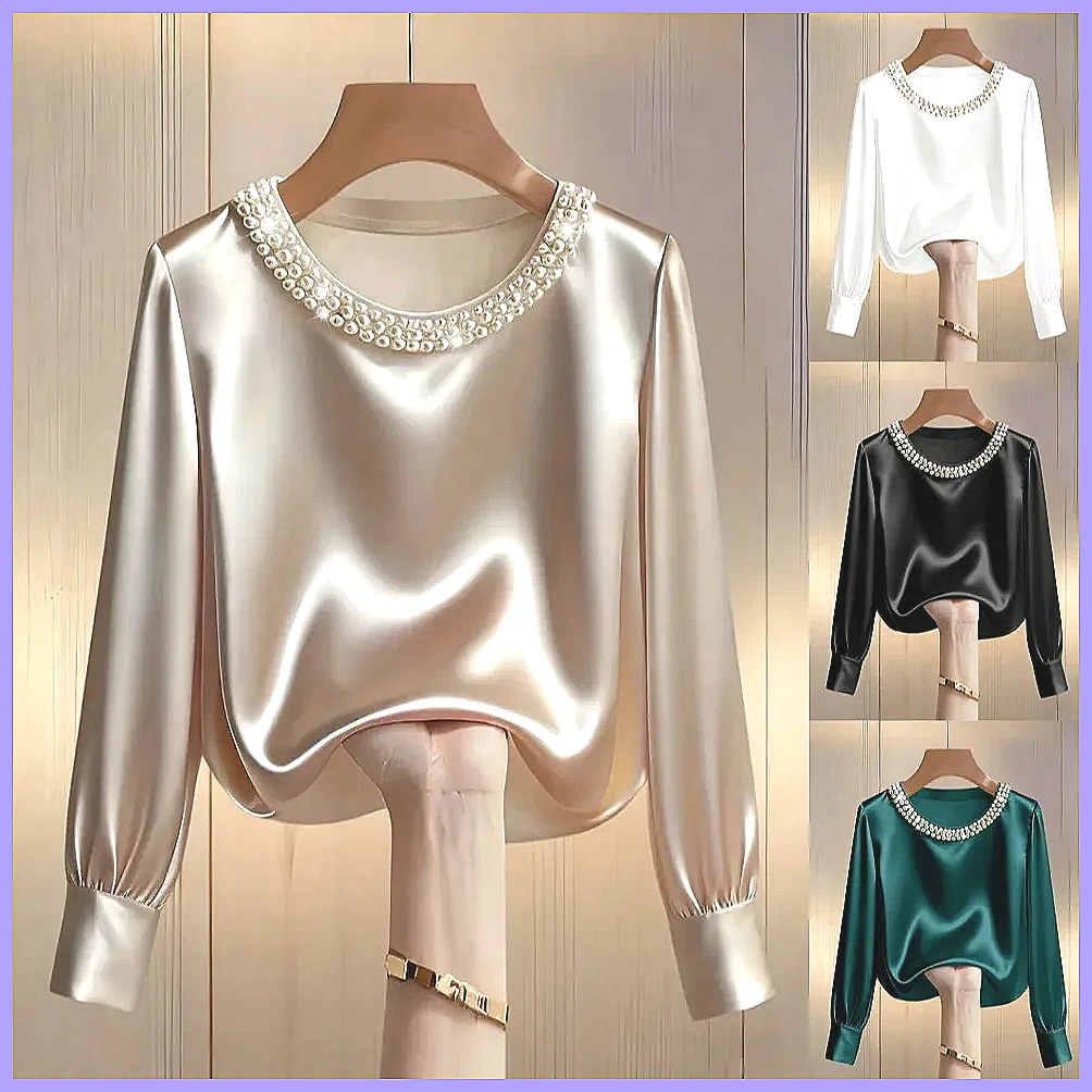 เสื้อซาตินประดับลูกปัดสุดหรูสำ - Shirts บทวิจารณ์และราคา