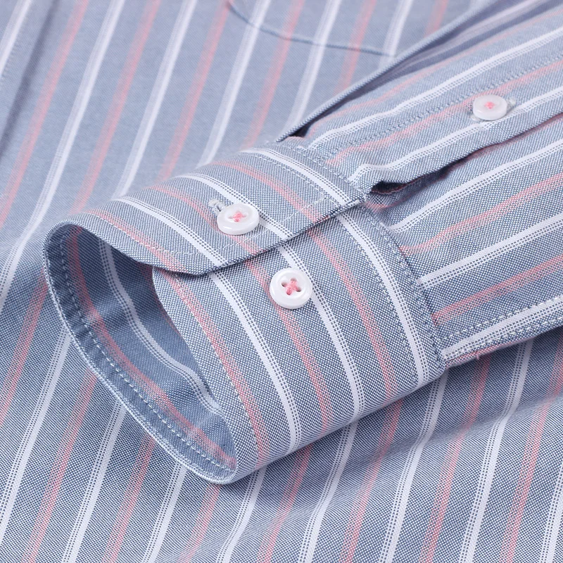 เสื้อเชิ้ตผู้ชายแขนยาวทรงสลิมฟ - Oxford Cotton Casual Shirt Business บทวิจารณ์และราคา