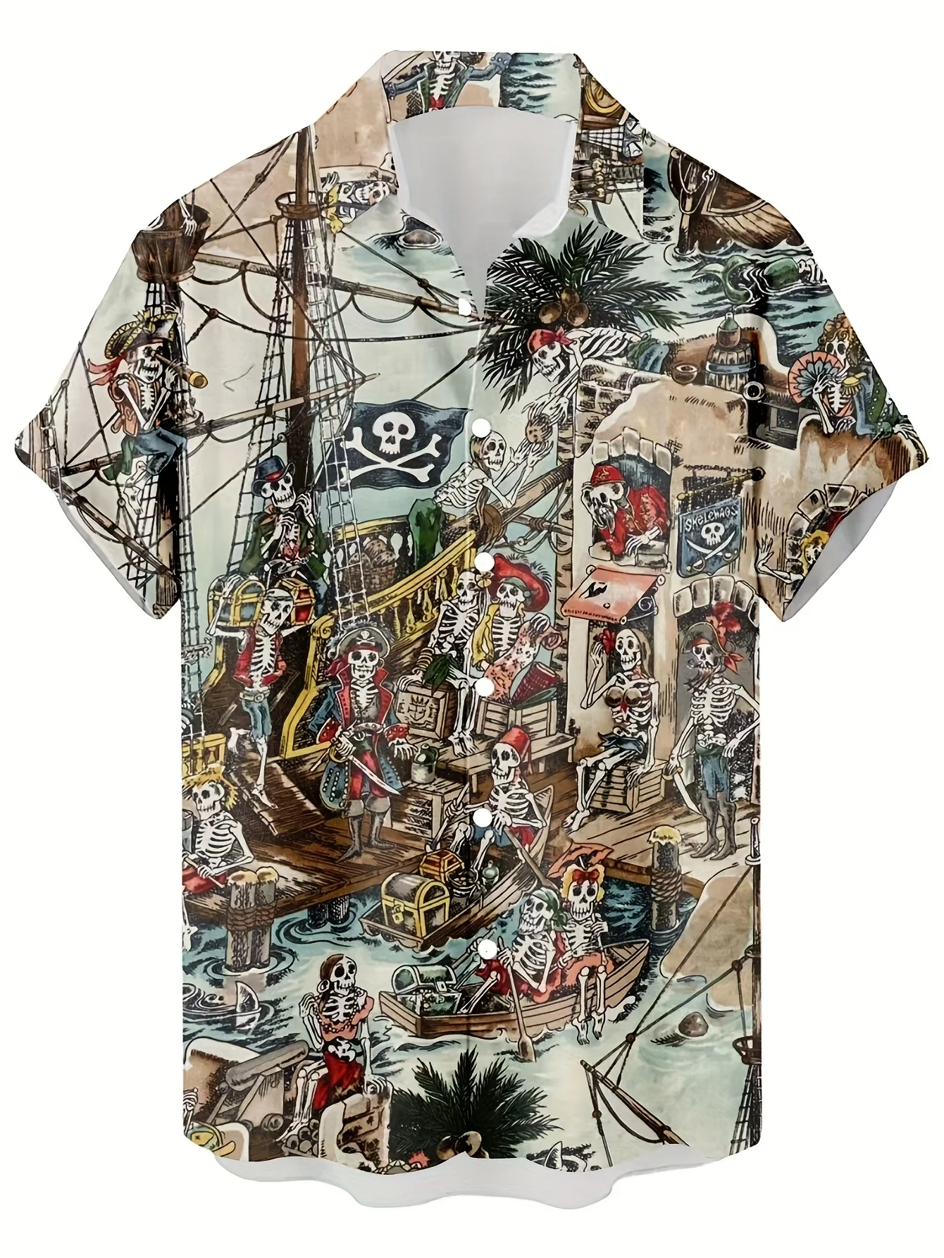 เสื้อฮาวายลายต้นปาล์ม ดอกลีลาว - Vintage Hawaiian Floral Shirt บทวิจารณ์และราคา