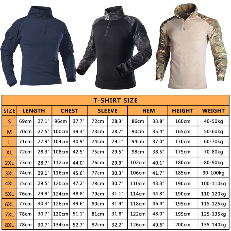 เสื้อต่อสู้ลายพรางเสื้อกีฬาเสื - Tactical Military Shirt Cargo บทวิจารณ์และราคา