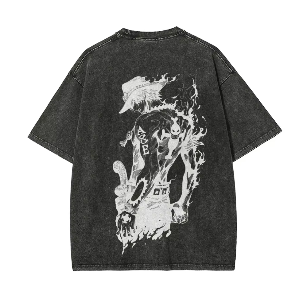 เสื้อยืด Ace T-Shirt ผู้ชาย ลา - Acid Wash Vintage Graphic T Shirt บทวิจารณ์และราคา