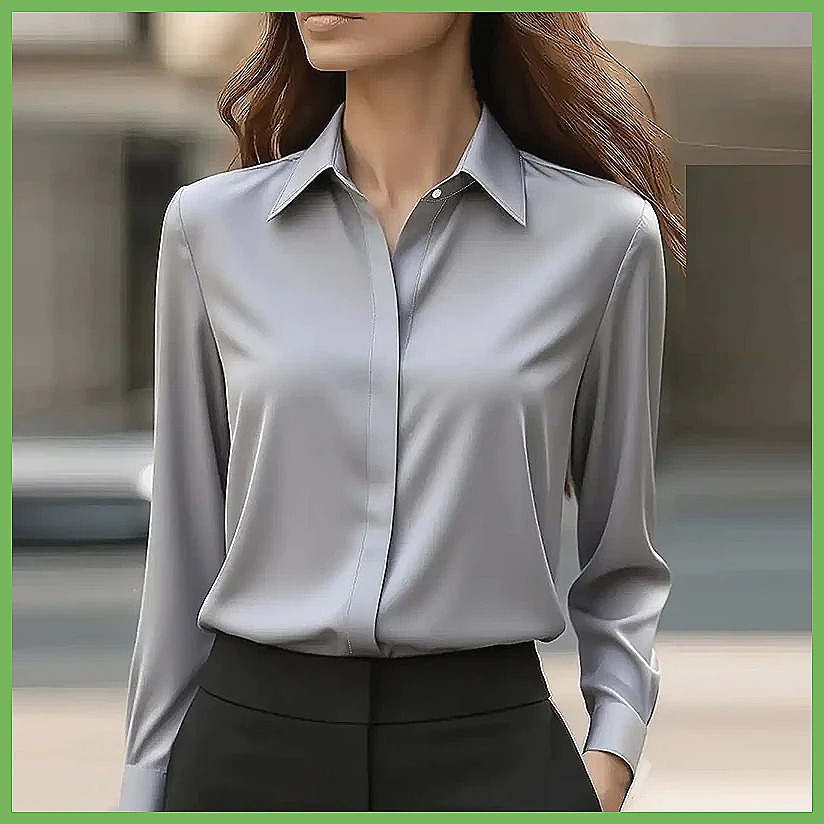 เสื้อเชิ้ตทำงานผู้หญิง แขนยาว  - Shirts บทวิจารณ์และราคา