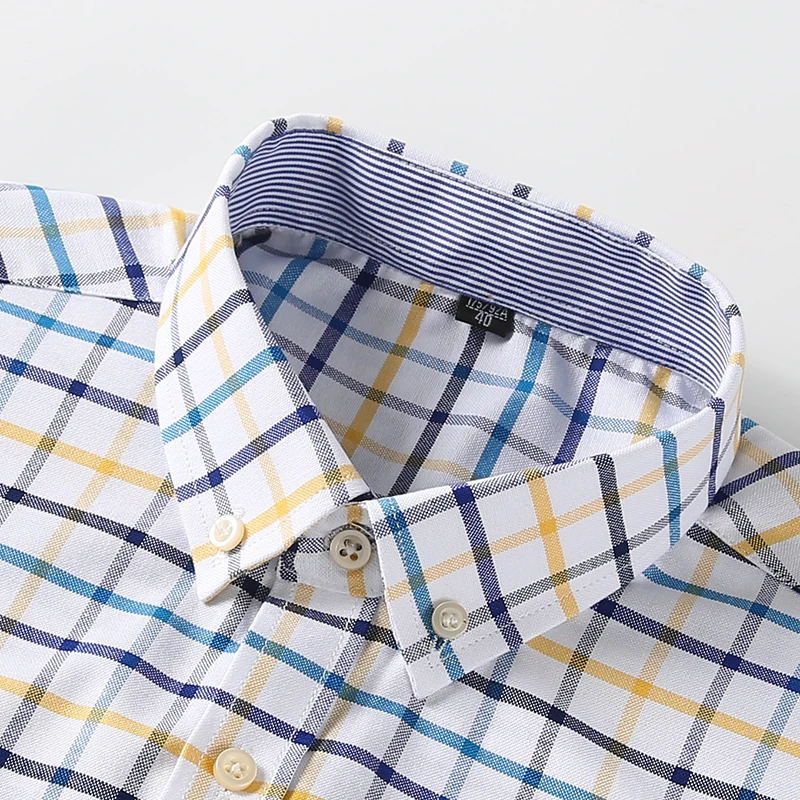 เสื้อเชิ้ตผู้ชายผ้าฝ้าย 100% แ - Oxford Cotton Casual Shirt Business บทวิจารณ์และราคา