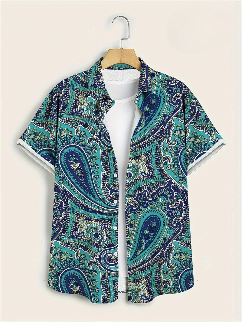 เสื้อเชิ้ตฮาวายลายเพสลีย์สีสัน - Vintage Hawaiian Floral Shirt บทวิจารณ์และราคา
