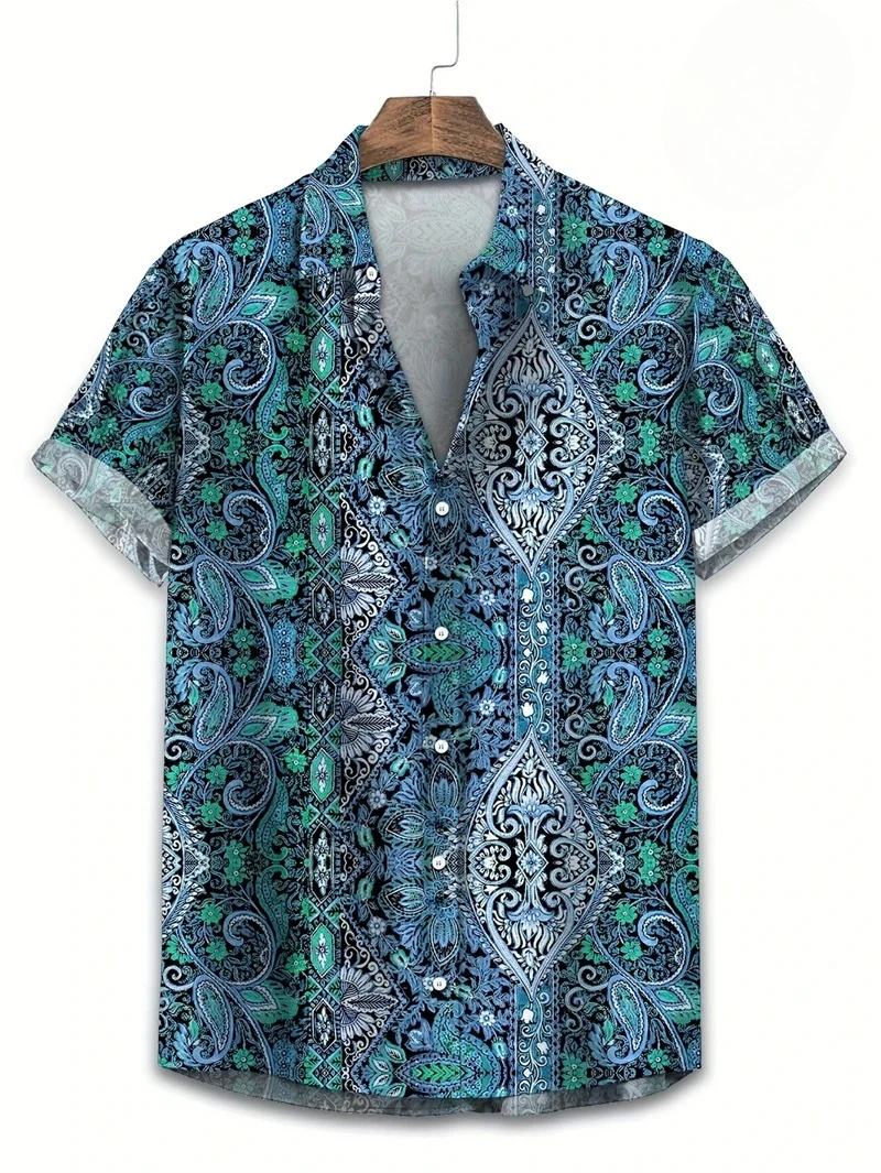 เสื้อเชิ้ตฮาวายลายเพสลีย์สีสัน - Vintage Hawaiian Floral Shirt บทวิจารณ์และราคา