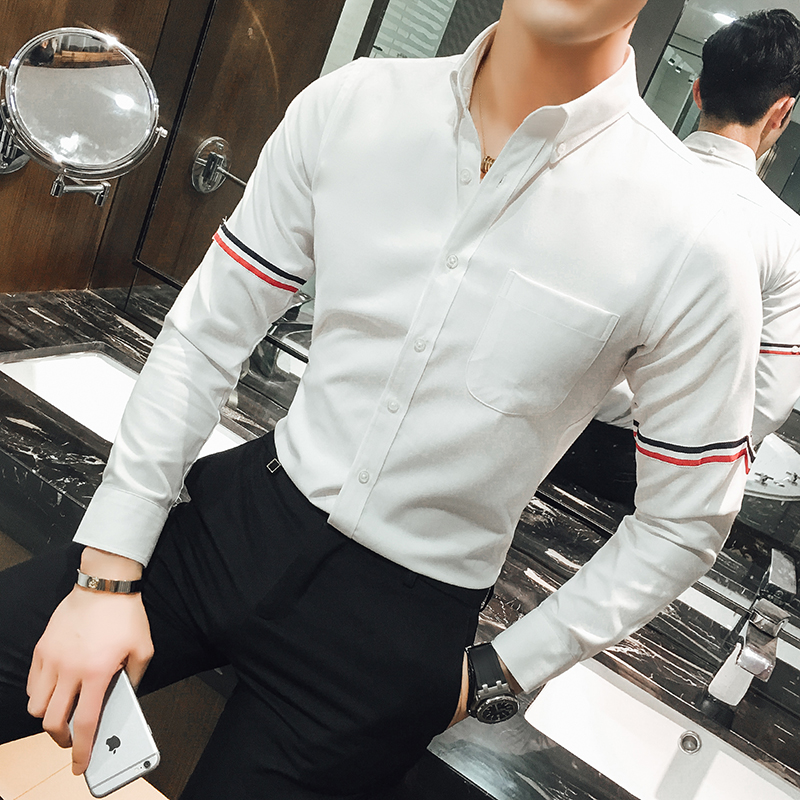 เสื้อเชิ้ตผู้ชาย - เสื้อเชิ้ตค - Oxford Cotton Casual Shirt Business บทวิจารณ์และราคา