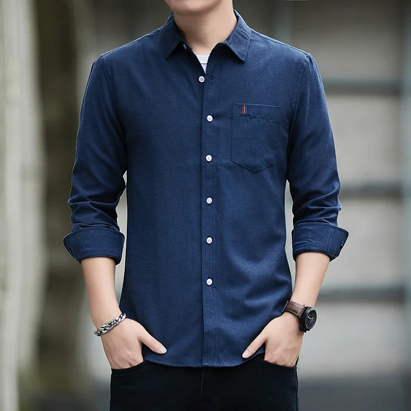 เสื้อแจ็คเก็ตแขนยาวสำหรับเล่นก - Mens Linen Shirt Long Sleeve บทวิจารณ์และราคา