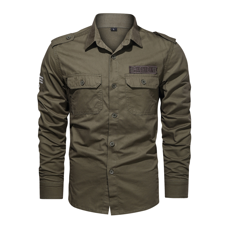 สินค้าผู้ชายเสื้อทหารสไตล์สบาย - Tactical Military Shirt Cargo บทวิจารณ์และราคา