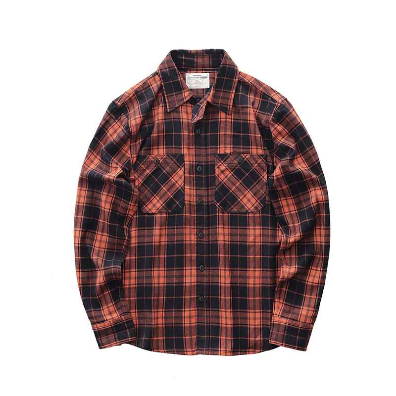 ฤดูใบไม้ร่วงใหม่ญี่ปุ่น Retro  - Flannel Plaid Shirt Heavy Weight บทวิจารณ์และราคา