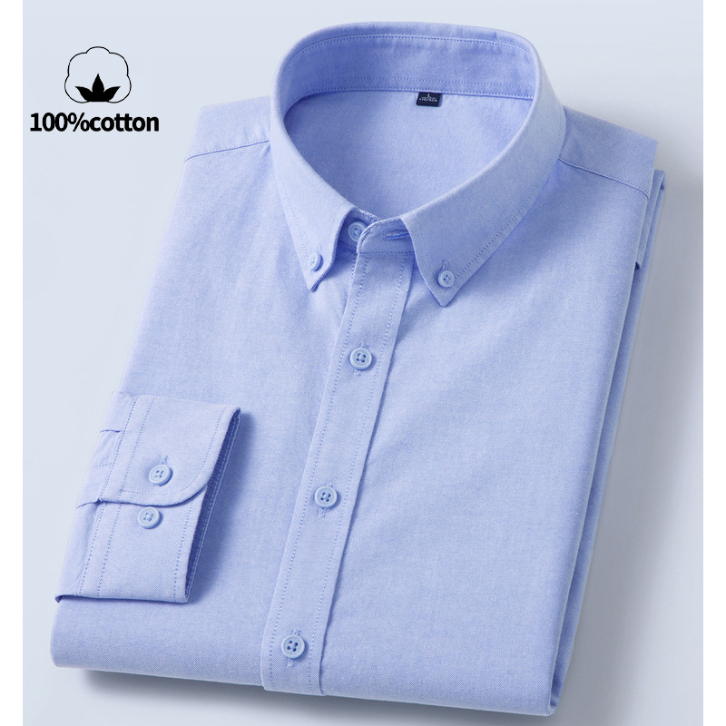 เสื้อเชิ้ตอ๊อกซ์ฟอร์ดผู้ชาย ผ้ - Mandarin Collar Formal Shirt Slim Fit บทวิจารณ์และราคา
