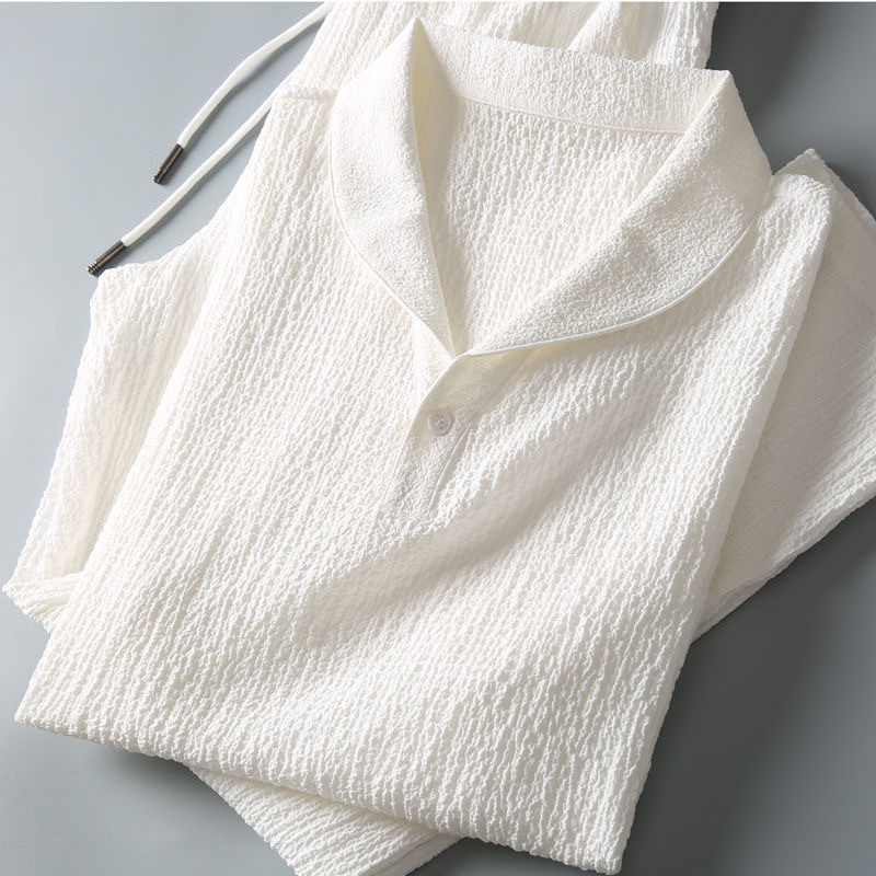 ฤดูร้อนบางเฉียบสองชิ้นผ้าไหมน้ - Mens Linen Shirt Long Sleeve บทวิจารณ์และราคา